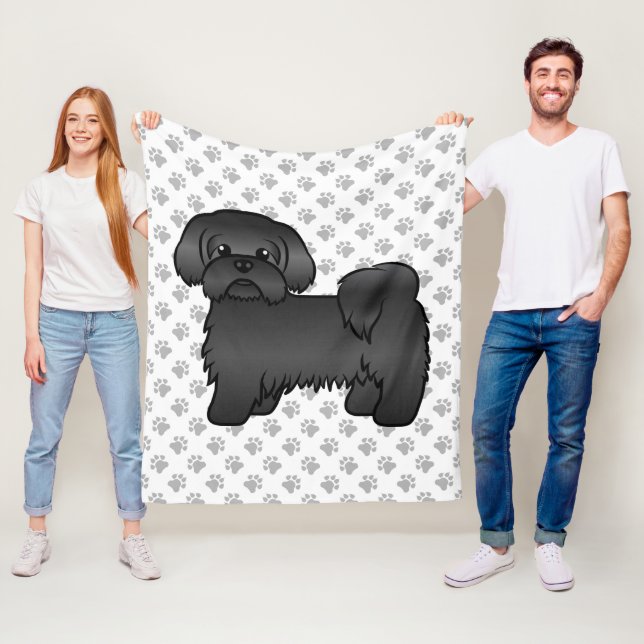 Manta Polar Ilustración de perro de dibujos animados lindo Shi (In situ)
