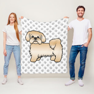 Manta Polar Ilustración de perro de dibujos animados lindo Shi