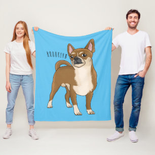 Manta Polar Ilustracion de personalizado chihuahua