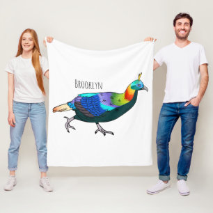 Manta Polar Ilustracion de personalizado de aves monales del H