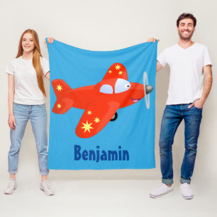 Manta Polar Ilustracion de personalizado de avión rojo con vue