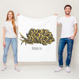 Manta Polar Ilustracion de personalizado de babuena dorada de