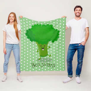 Manta Polar Ilustracion de personalizado de brócoli de baile c