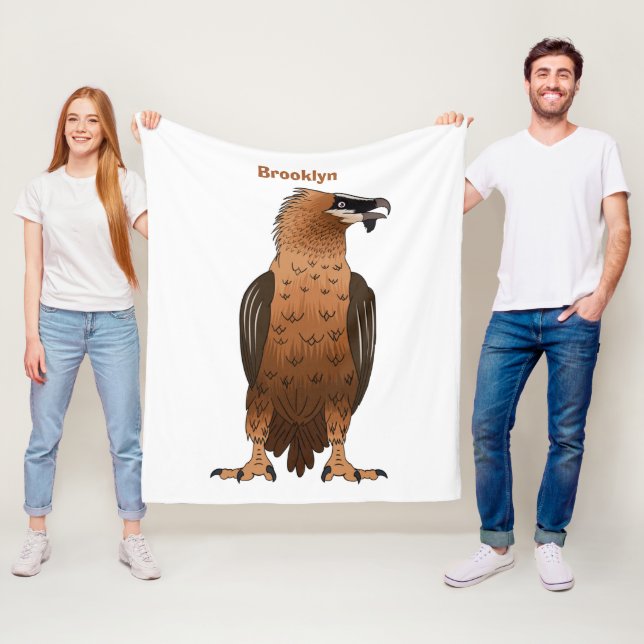 Manta Polar Ilustracion de personalizado de buitre con barba (In situ)