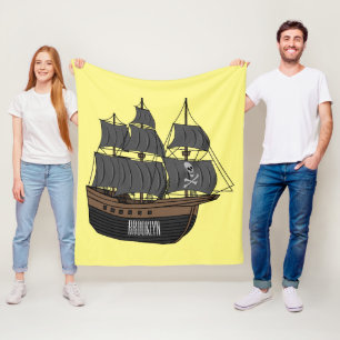 Manta Polar Ilustracion de personalizado de buques piratas
