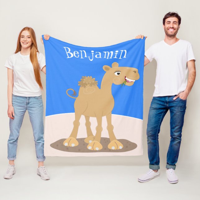 Manta Polar Ilustracion de personalizado de camello alegre y s (In situ)