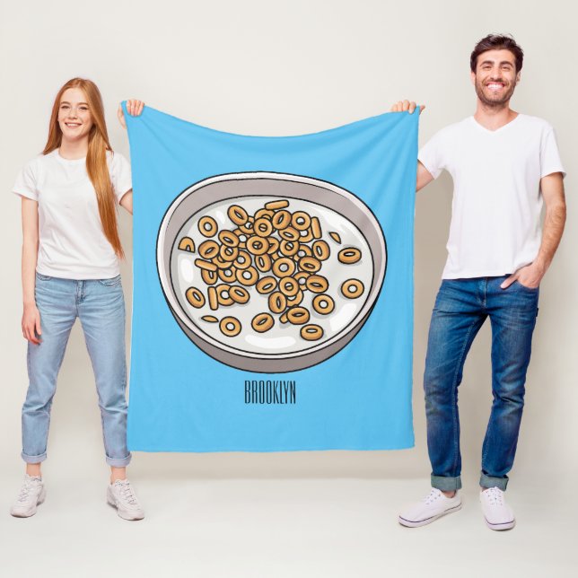 Manta Polar Ilustracion de personalizado de cereales (In situ)