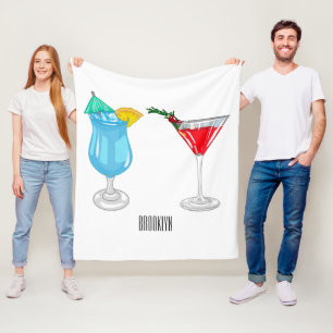 Manta Polar Ilustracion de personalizado de cócteles