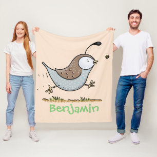 Manta Polar Ilustracion de personalizado de codorniz de califo
