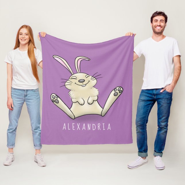 Manta Polar Ilustracion de personalizado de conejo de conejo d (In situ)