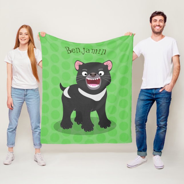 Manta Polar Ilustracion de personalizado de demonio de Tasmani (In situ)