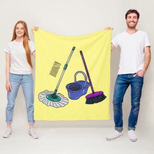 Manta Polar Ilustracion de personalizado de escobas y mopas