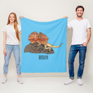 Manta Polar Ilustracion de personalizado de lagarto de cuello