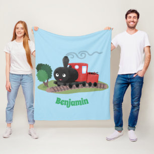 Manta Polar Ilustracion de personalizado de locomotora de trac