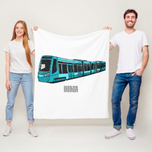 Manta Polar Ilustracion de personalizado de locomotora eléctri