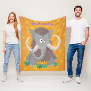 Manta Polar Ilustracion de personalizado de mamut bobo gracios