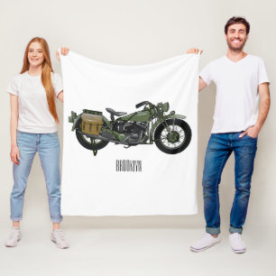 Manta Polar Ilustracion de personalizado de motocicleta de cru