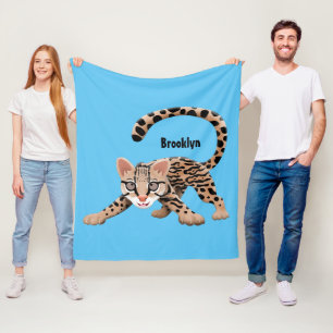 Manta Polar Ilustracion de personalizado de ocelot de Cute