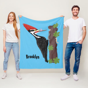 Manta Polar Ilustracion de personalizado de pájaros carpintero