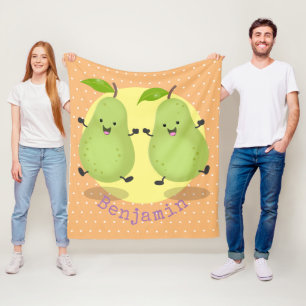 Manta Polar Ilustracion de personalizado de par de pera cúpula