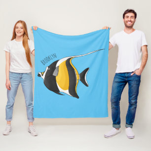 Manta Polar Ilustracion de personalizado de peces moro