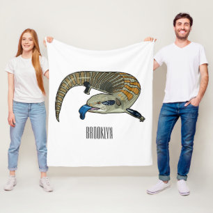 Manta Polar Ilustracion de personalizado de piel de tono azul