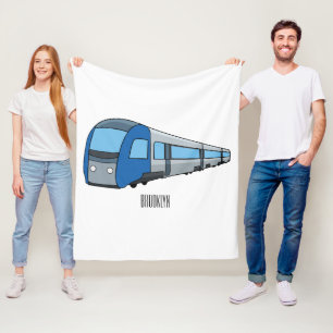 Manta Polar Ilustracion de personalizado de trenes eléctricos