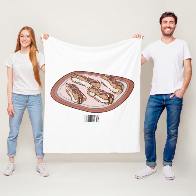 Manta Polar Ilustracion de personalizado eclair de chocolate (In situ)