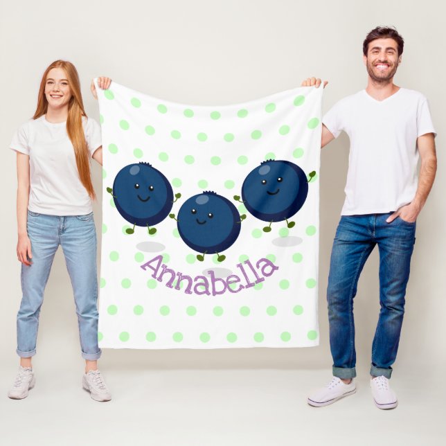 Manta Polar Ilustracion de personalizado morado de arándanos a (In situ)