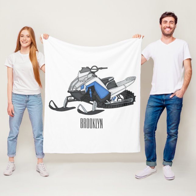 Manta Polar Ilustracion de personalizado para motos de nieve (In situ)
