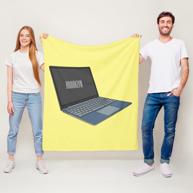 Manta Polar Ilustracion de personalizado para portátiles (In situ)