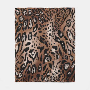 Manta Polar Ilustracion de piel de leopardo tejido de patrones