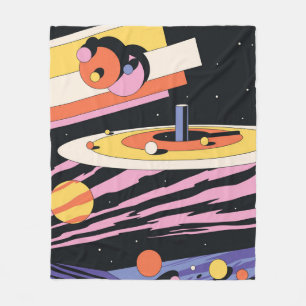 Manta Polar Ilustracion de resumen espacial psicodélico, Geome