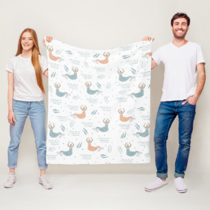 Manta Polar Ilustracion de sirena bailando personalizado