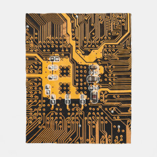Manta Polar Ilustración de textura de microesquema,microchip,r
