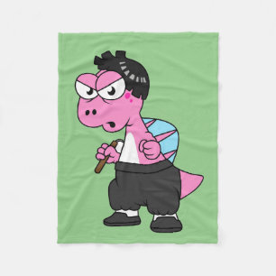 Manta Polar Ilustracion De Un Espinosaurio Bruce Lee.