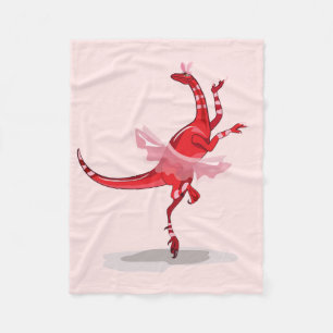 Manta Polar Ilustracion De Una Ballerina Bailando Raptor.