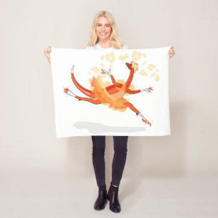 Manta Polar Ilustracion De Una Ballerina Bailando Raptor. 2