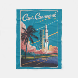 Manta Polar Ilustración de viaje de arte de Cabo Cañaveral Flo