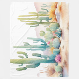 Manta Polar Ilustracion del desierto de acuarela