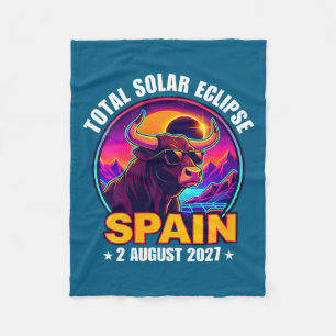 Manta Polar Ilustración del eclipse solar total de mujeres Esp