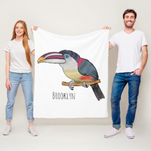 Manta Polar Ilustracion del personalizado de aves de Curl cres