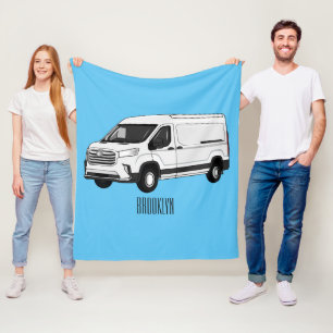 Manta Polar Ilustracion del personalizado de la camioneta de e
