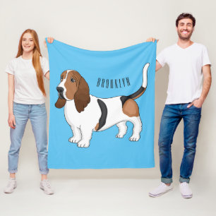 Manta Polar Ilustracion del personalizado del perro de enlace 