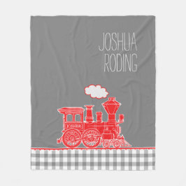 Manta Polar Ilustración del tren de vapor rojo inflable