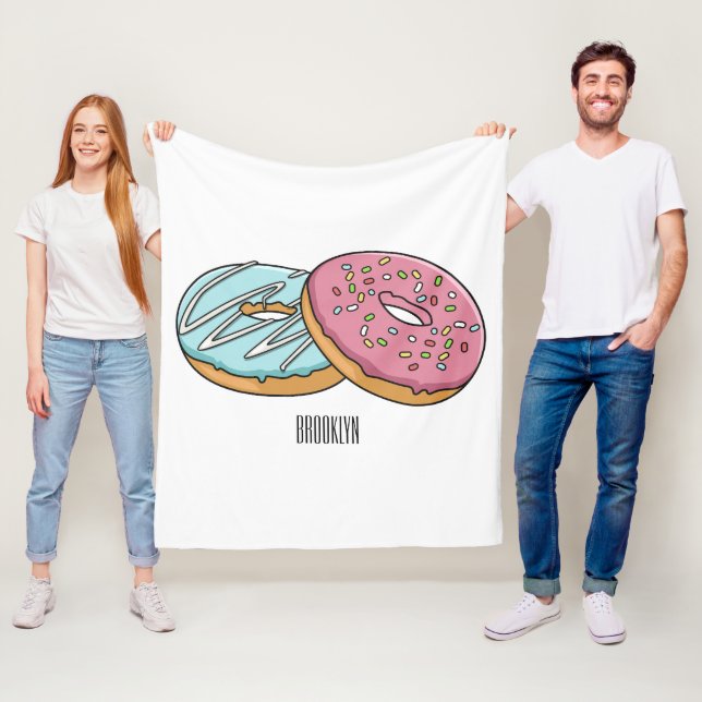 Manta Polar Ilustracion Donut personalizado (In situ)