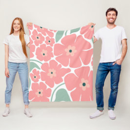 Manta Polar Ilustración floral
