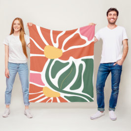 Manta Polar Ilustración floral