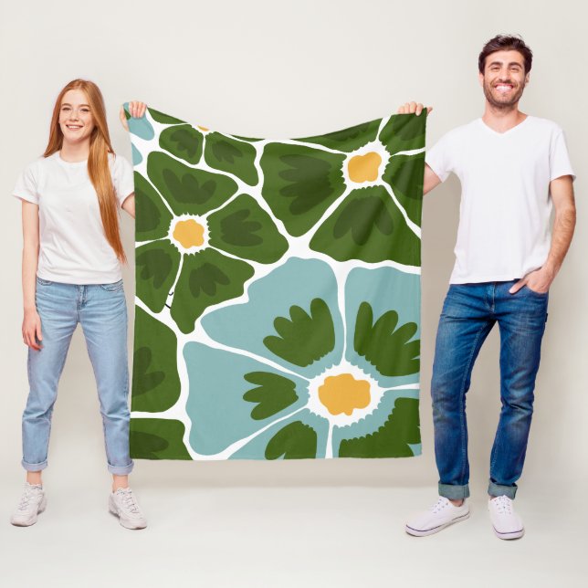 Manta Polar Ilustración floral (In situ)
