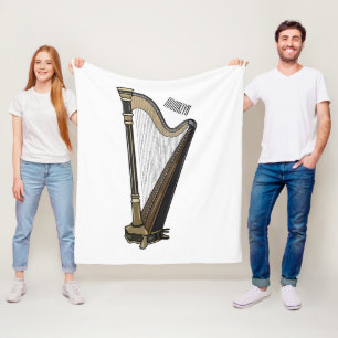 Manta Polar Ilustracion Harp personalizado